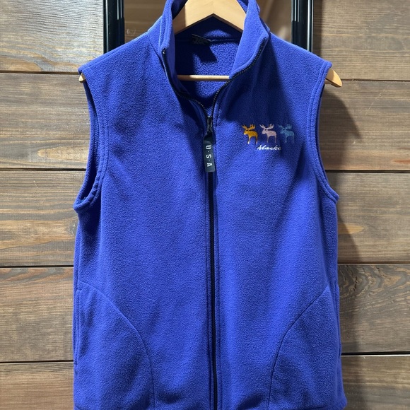 Blue Purple Alaska Fleece Vest - Picture 1 of 3